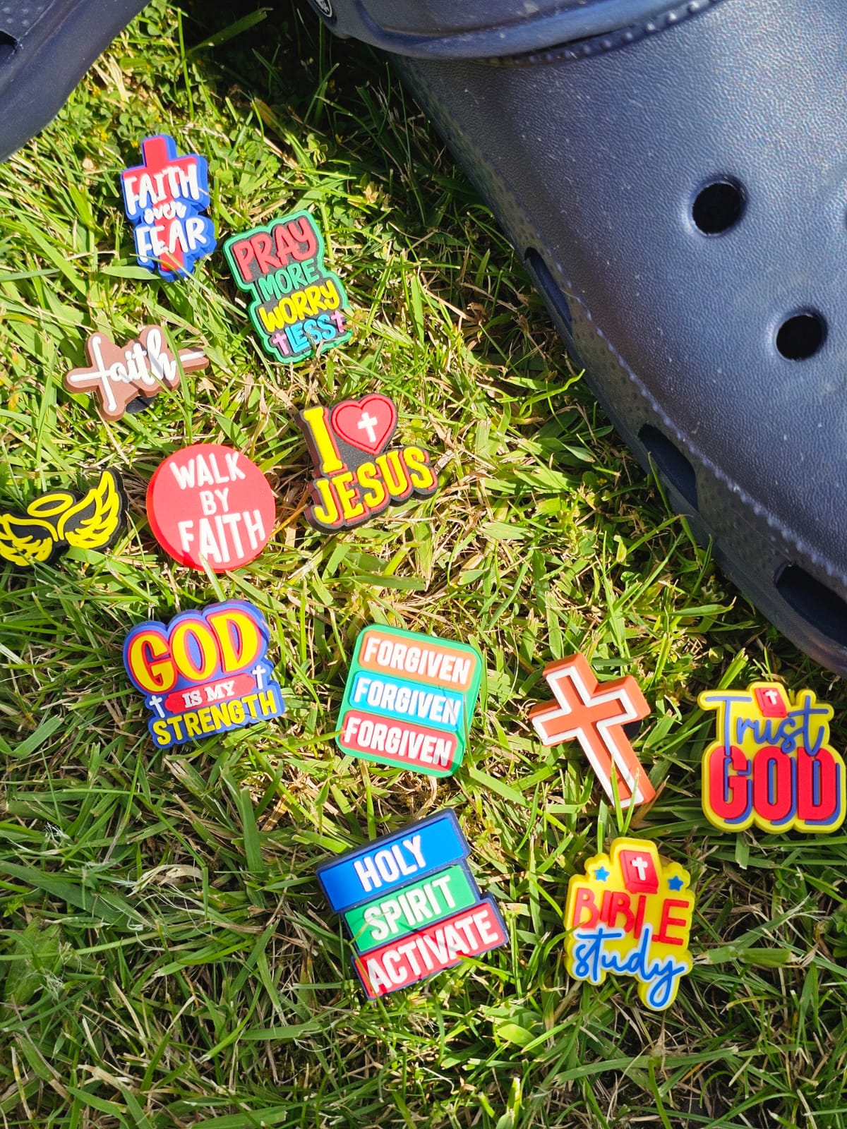 Faith-themed Croc Charms